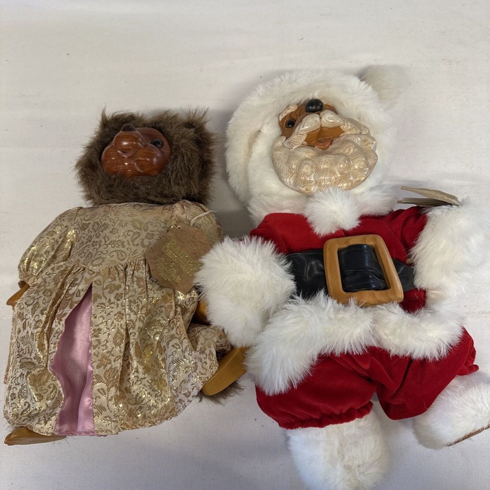 Vintage 1989 Robert Raikes Bears Hand Signed - Christmas Santa Bear Numbered
